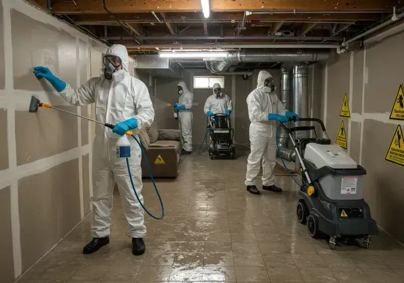 Basement Moisture Removal and Structural Drying process in Corralitos, CA